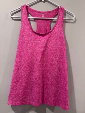 Ideology Racerback Tank Top in Bright Pink Large
